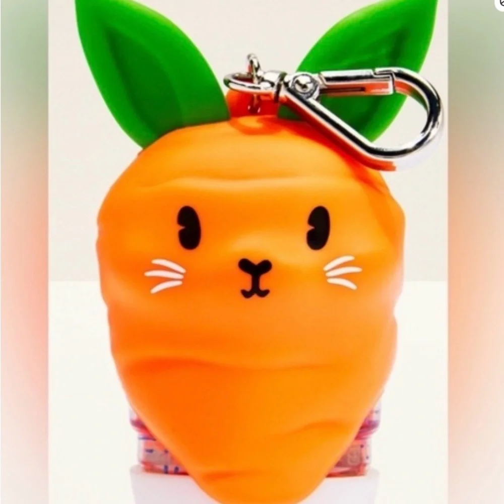 Bath & Body Works Orange & Green Carrot Bunny Hand Sanitizer Holder - Picture 3 of 3